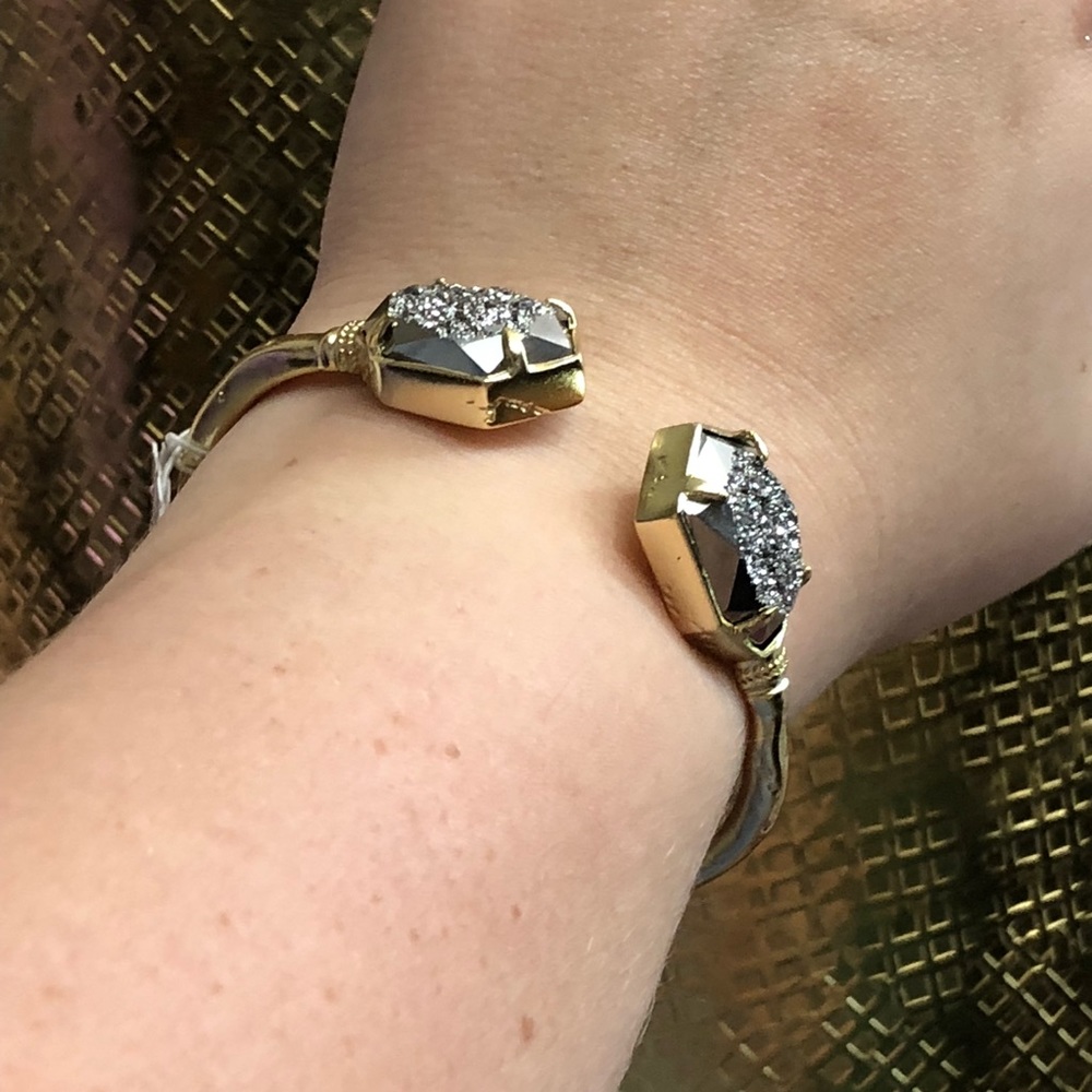 *Sold* Rare Kendra Scott Jan Metallic Drusy Cuff - Picture 6 of 8